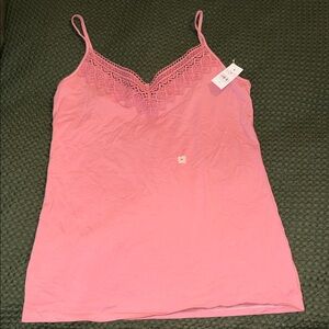LOFT Rose Camisole with Lace Accents